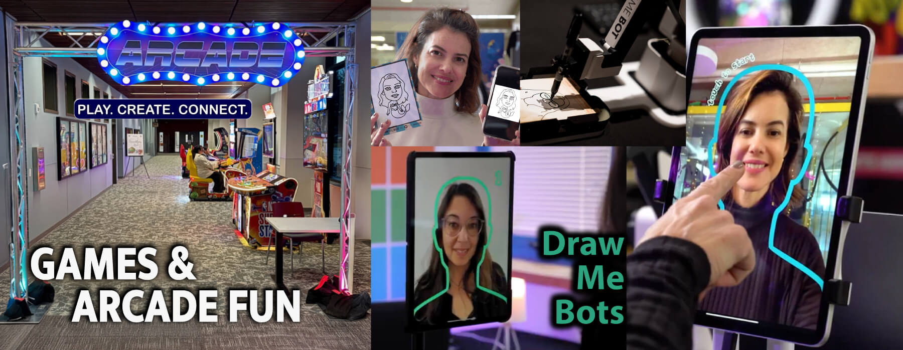 AMJ Spectacular Events Arcade and Rentals Draw Me Bots