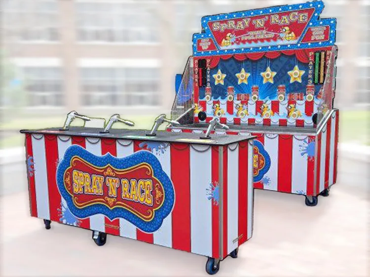 Spray & Race Four Player Carnival Game Rental