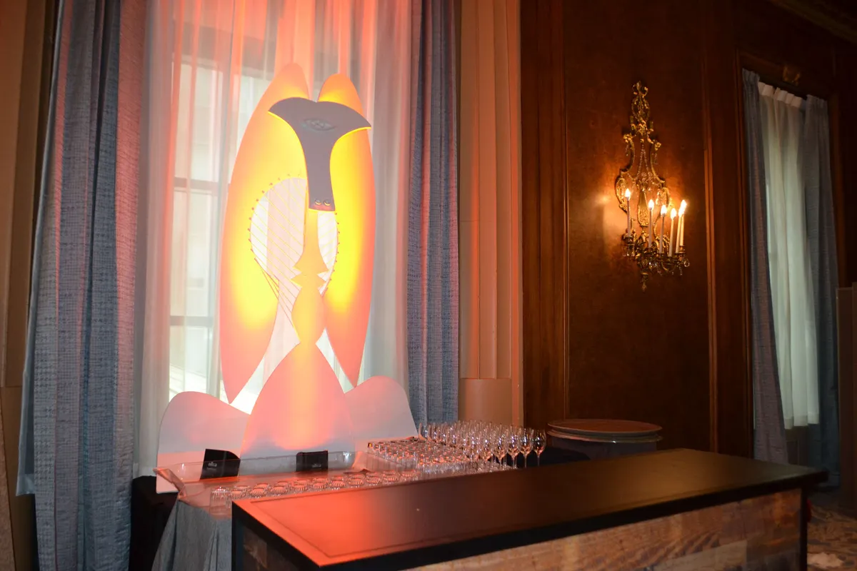 Chicago's Picasso decor prop rental for Chicago-themed events by AMJ Spectacular Events