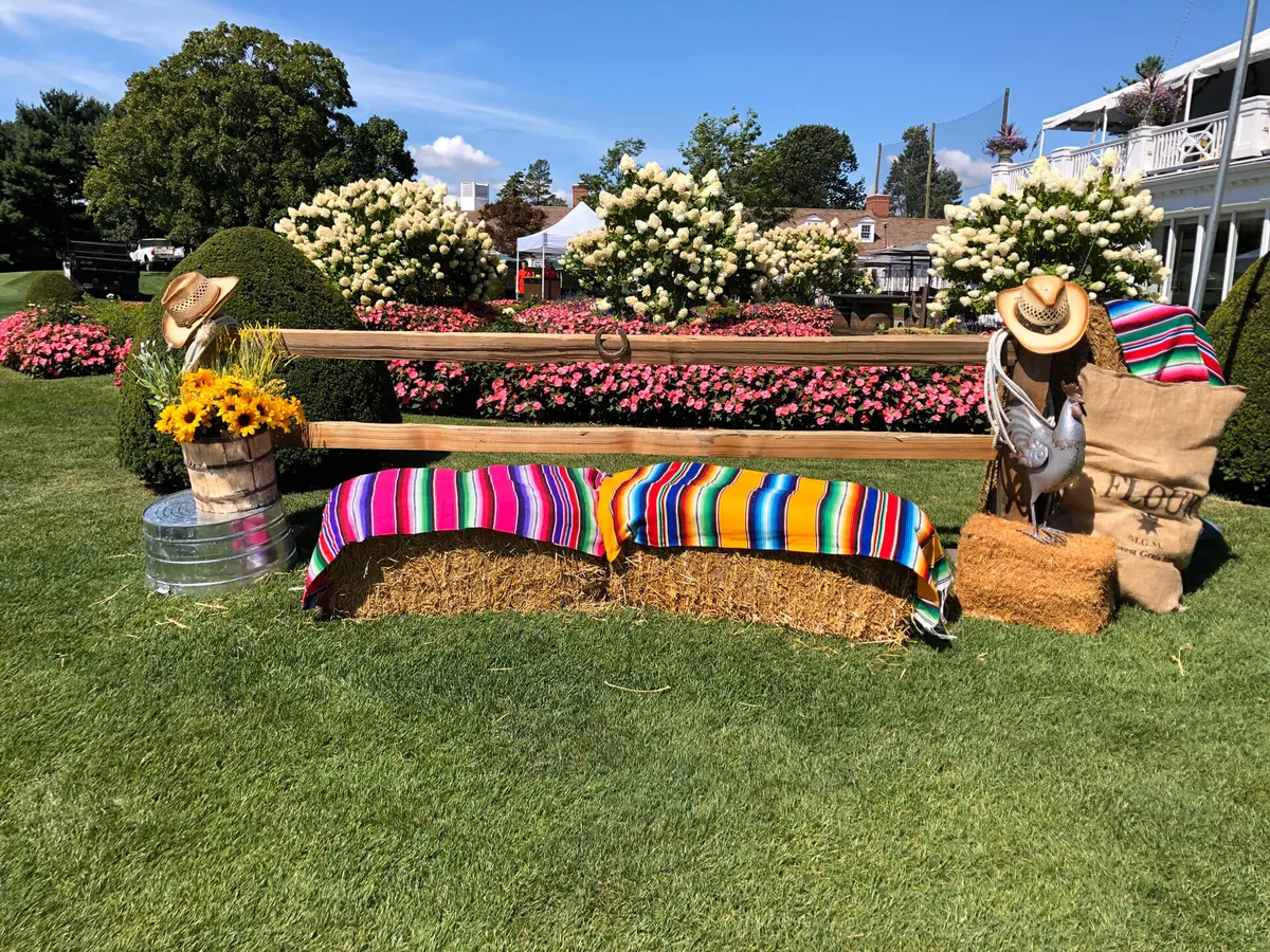 Country Western themed scene decoration backdrop rental for Chicagoland events from AMJ Spectacular Events