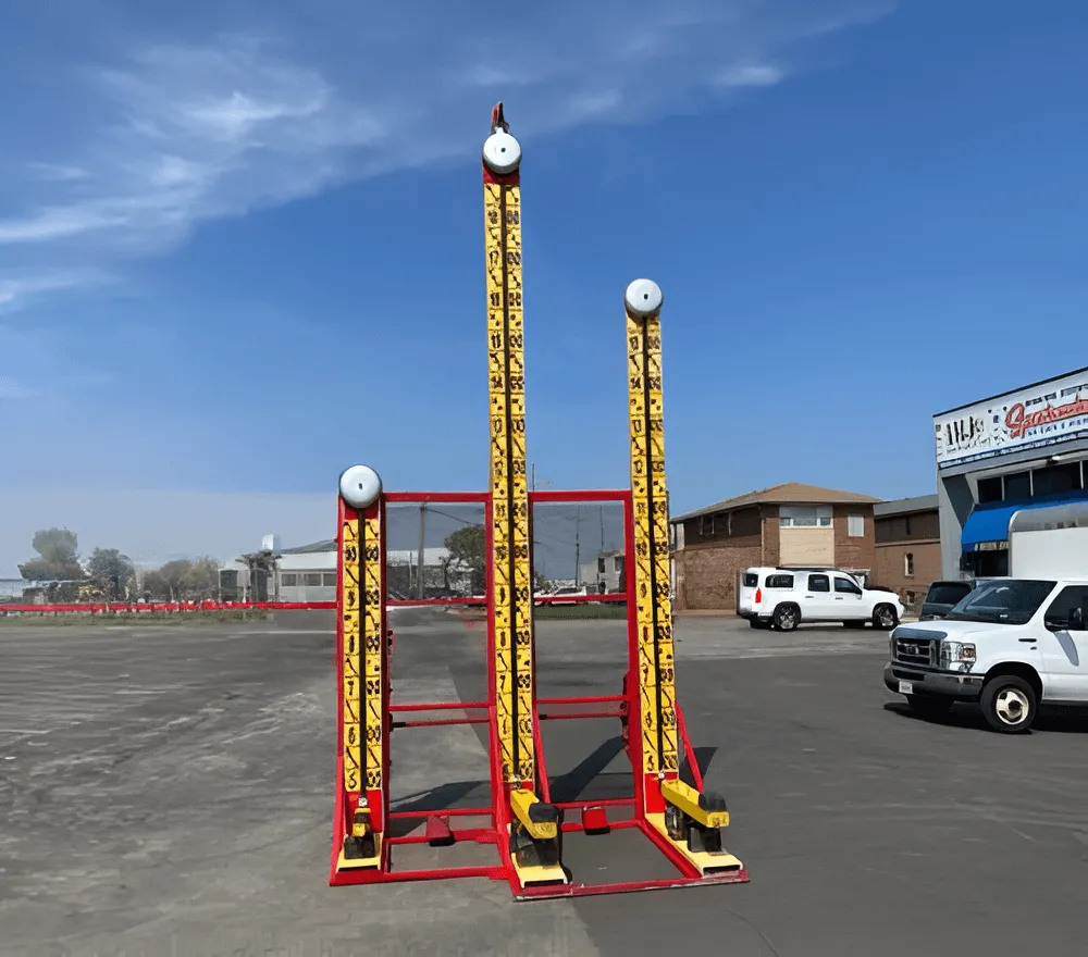 Hi Striker Triple Play strength-test game with three towers at 8, 14, and 17 feet tall for events