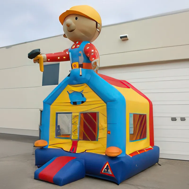 Construction Kid themed standard jump inflatable bounce house rental from AMJ Spectacular Events in Chicago