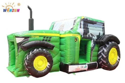 John Deere green tractor inflatable bounce house rental from AMJ Spectacular Events in Chicago