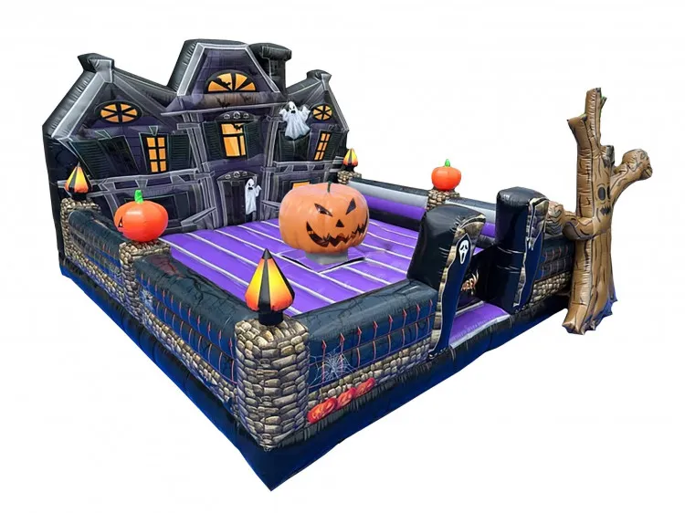 Mechanical Haunted Pumpkin Ride rental, a spinning pumpkin attraction for fall events in Chicago