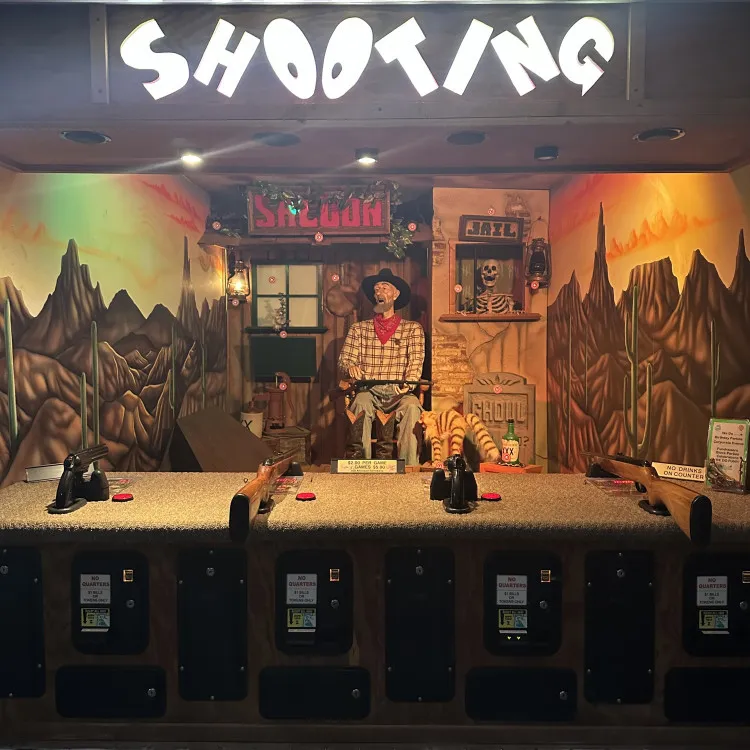 Western Shooting Gallery trailer rental with Wild West themed interactive targets for Chicago events