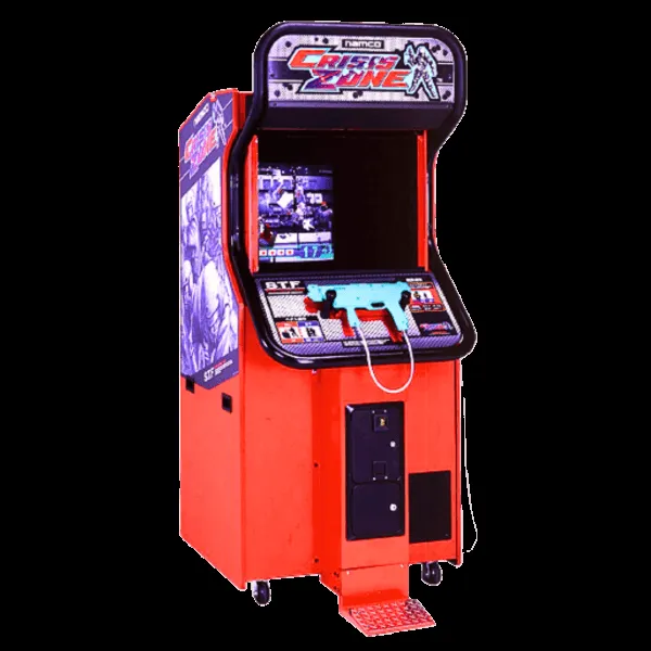 Crisis Zone arcade game rental with submachine gun light-gun and action pedal from AMJ Spectacular Events