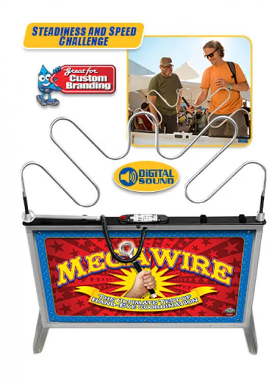 Mega Wire Game rental, a giant 4-foot buzz-wire challenge testing steady hands and hand-eye coordination