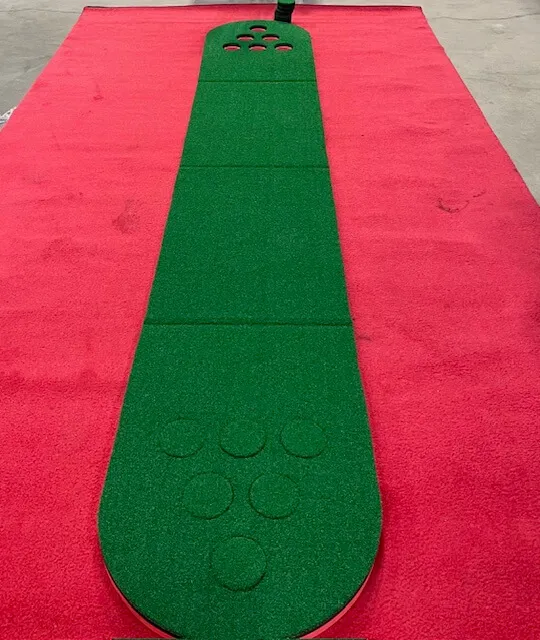 Putt Putt Mini Golf Pong rental game with putters and cups for tailgates and parties