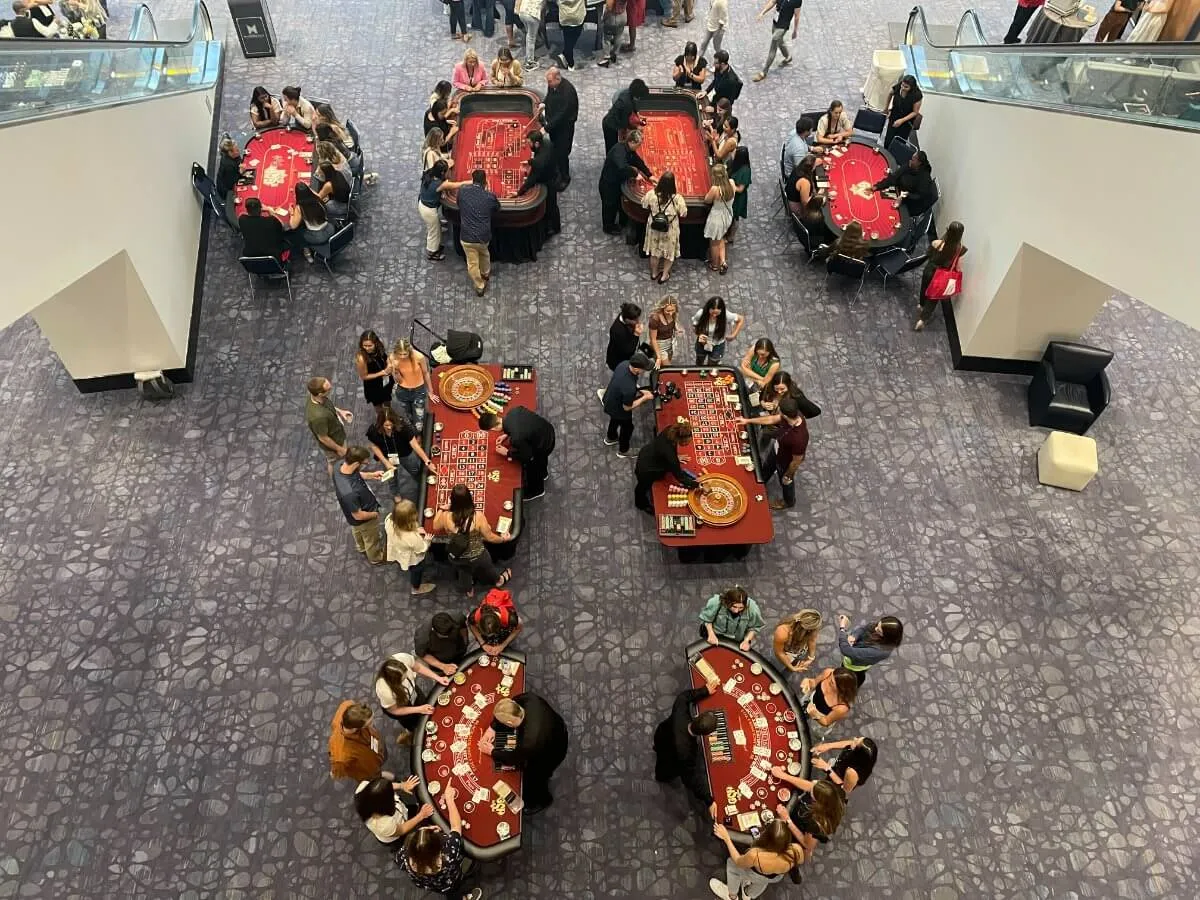 Professional Roulette casino table rental for Chicago casino night events from AMJ Spectacular Events