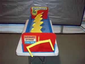 Crazy Driver carnival skill game rental with steering wheel and twisting ball path from AMJ Spectacular Events