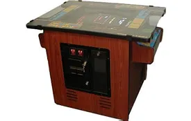 Ms. Pac-Man and Galaga cocktail table style arcade game rental for Chicago events