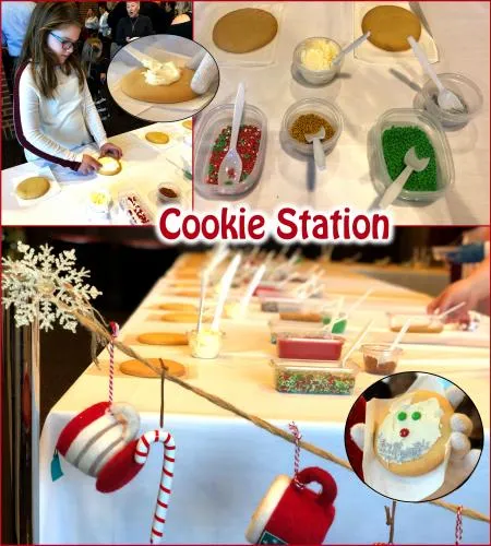 Cookie Decorating Station with bakery-quality cookies, frosting, and sprinkles at a Chicago event