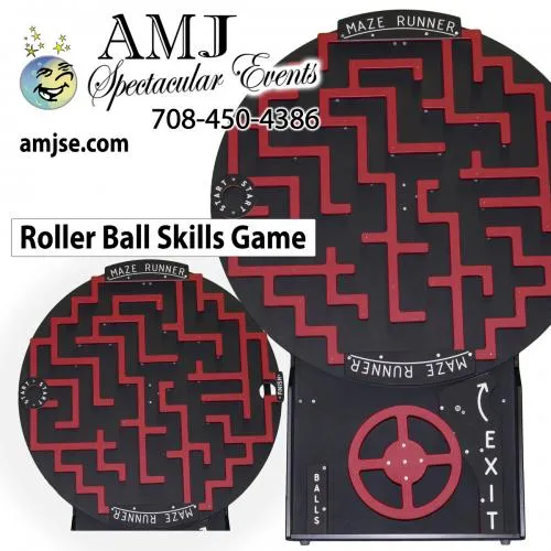 Giant Maze Pipe Runner carnival skill game rental with spinning wheel maze from AMJ Spectacular Events