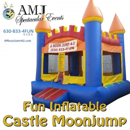 Inflatable castle kiddie bounce house rental, 8x8x8 size, ideal for young children's parties in Chicago