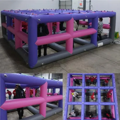 Nine Square Volleyball inflatable sports game with nine squares for group play at a Chicago event