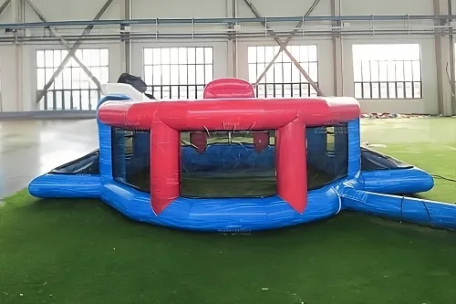 Inflatable Soccer Duel Challenge two-player game rental from AMJ Spectacular Events in Chicago
