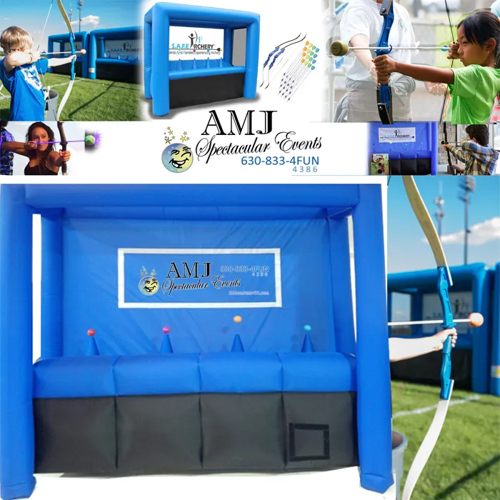 SAFE Archery inflatable shooting gallery with foam-tipped safe arrows for indoor or outdoor events