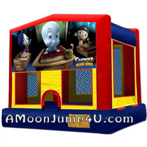 Casper the Friendly Ghost themed inflatable bounce house rental for Halloween parties in Chicago