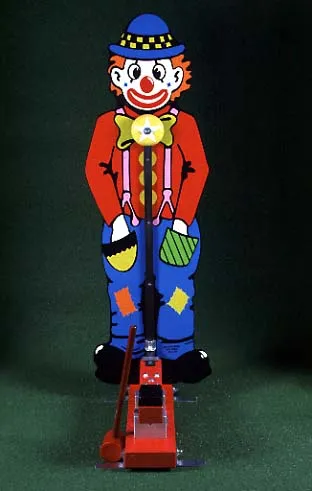 Clown-themed kiddie high striker game rental for kids at a Chicago party or event