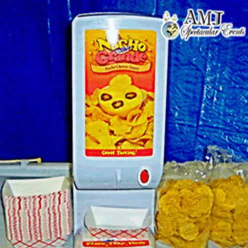 Nacho cheese warmer rental dispensing melted cheese for nachos at a Chicago event
