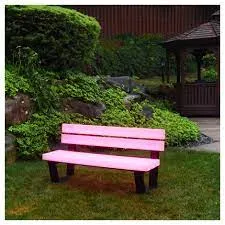 Glowing LED park bench rental for events from AMJ Spectacular Events in Chicago