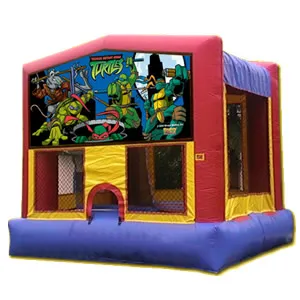 Ninja Turtles themed inflatable bounce house rental for kids' parties in Chicago from AMJ Spectacular Events