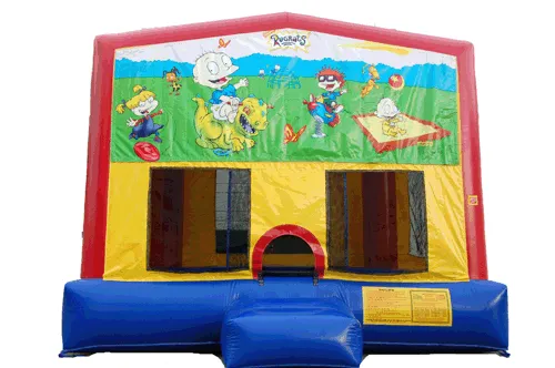 Rugrats themed bounce house rental featuring Tommy, Chuckie and Angelica for Chicago kids' parties