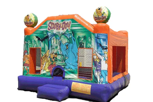 Scooby-Doo Clubhouse themed bounce house rental with the Mystery Inc. gang for kids' parties in Chicago