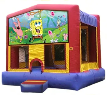 SpongeBob themed bounce house rental for kids' parties in Chicago from AMJ Spectacular Events