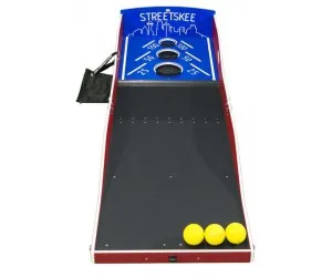 Streetskee carnival game with an alley and three scoring holes for a Chicago event rental