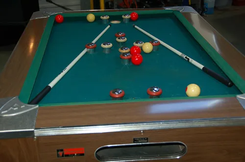 Bumper Pool Table rental for Chicago events, a tabletop billiards game with bumpers for all ages