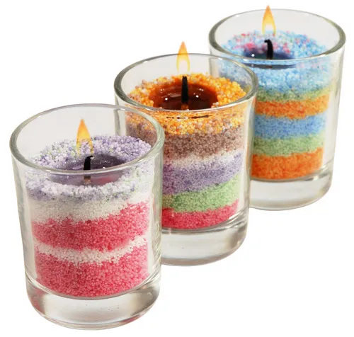 Candle Art Craft rental with colored granular wax for making scented keepsake candles at Chicago events