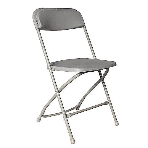 Grey folding chair rental from AMJ Spectacular Events for Chicago weddings and events