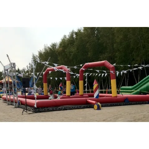 Indoor or outdoor inflatable track rental with a 40-foot footprint for races at Chicago events