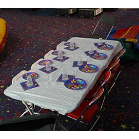 Pint-sized kid's tables and chairs rental sized for little guests at Chicago parties and school events