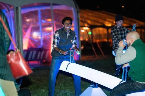 Glowing LED See Saw Ride rental from AMJ Spectacular Events for Chicago area events and parties