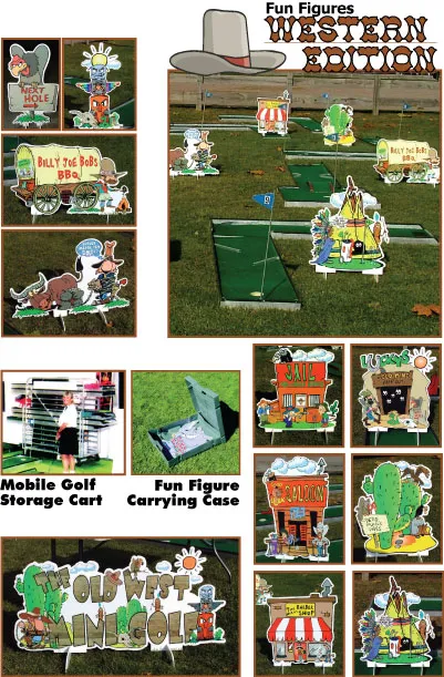 9-hole western theme mini golf course rental with fun obstacles for all ages in Chicago