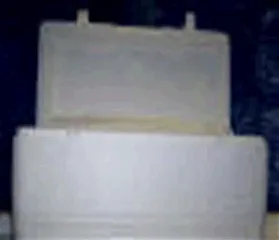 Large Coffin Cooler rental holding up to 185 cans of chilled beverages for events in Chicago