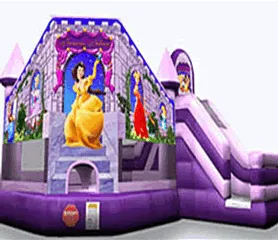 Disney Princesses Combo bounce house castle with slide for Chicago kids' parties