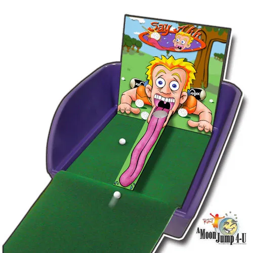 Say Ahh Golf putter game rental with a putter and golf balls for carnival and picnic putting fun