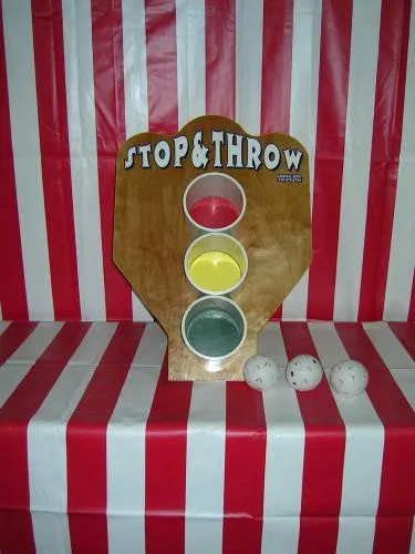 Stop & Throw ball toss carnival game rental from AMJ Spectacular Events in Chicago