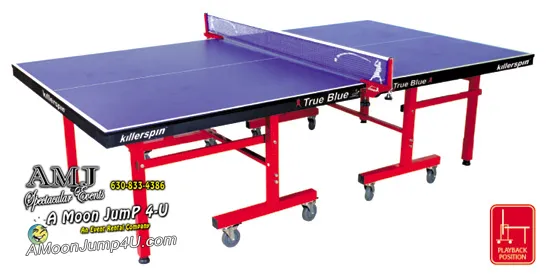 USATT-approved Killerspin True Blue official table tennis ping pong table rental for Chicago events